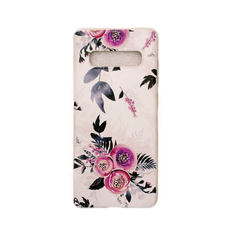 کاور مدل 412/66 طرح گل و برگ مناسب برای گوشی موبایل سامسونگ Galaxy s10 plus