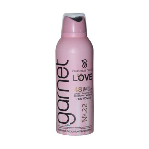 اسپری خوشبو کننده بدن زنانه گارنت مدل مدل ویکتوریا سکرت لاو حجم 200 میلی لیتر