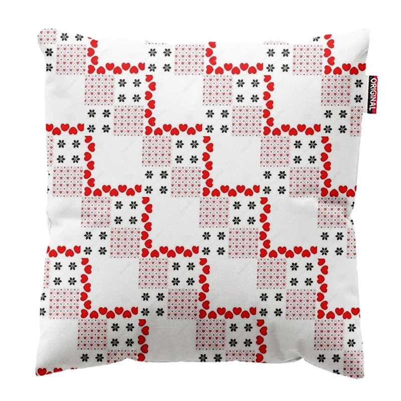  کوسن پاد آفرین طرح قلب کد 3855 سایز 30*30 سانتی متر