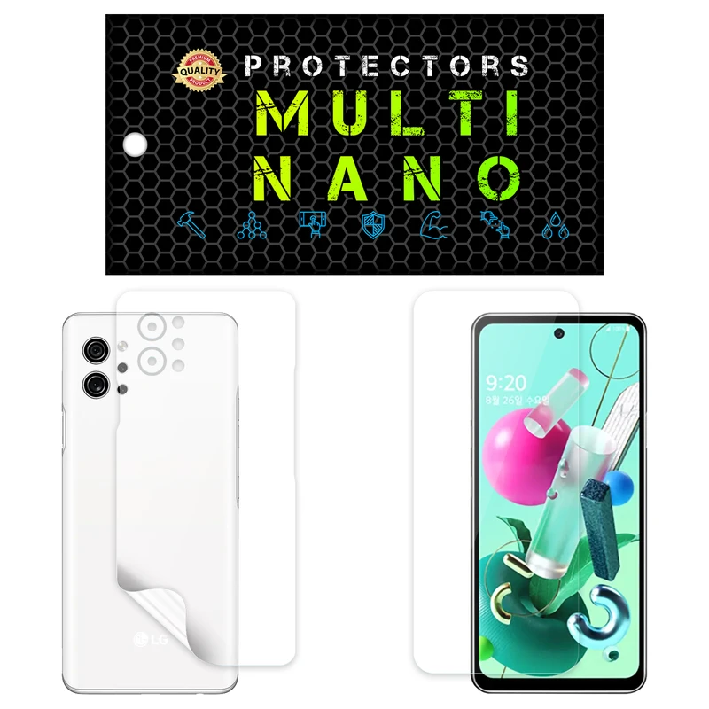 محافظ صفحه نمایش مولتی نانو مدل X-SFT مناسب برای گوشی موبایل ال جی Q92 5G به همراه محافظ پشت