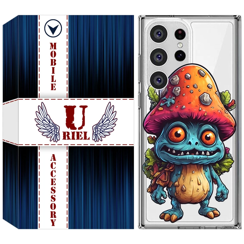 کاور یوریل مدل Clear کد 47 طرح قارچ مناسب برای گوشی موبایل سامسونگ Galaxy S23 Ultra