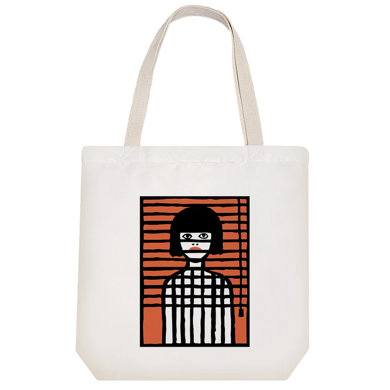 ساک خرید خندالو طرح دختر پشت پنجره کد 10449