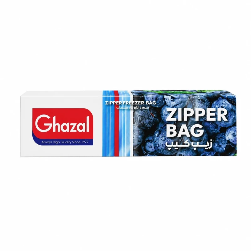 کیسه زیپ دار غزال پلاستیک مدل 25-20 بسته 25 عددی