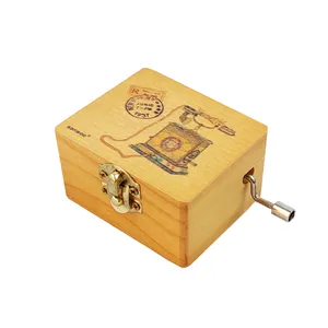 جعبه موزیکال مدل تلفن کلاسیک و مهر پست کد MB07