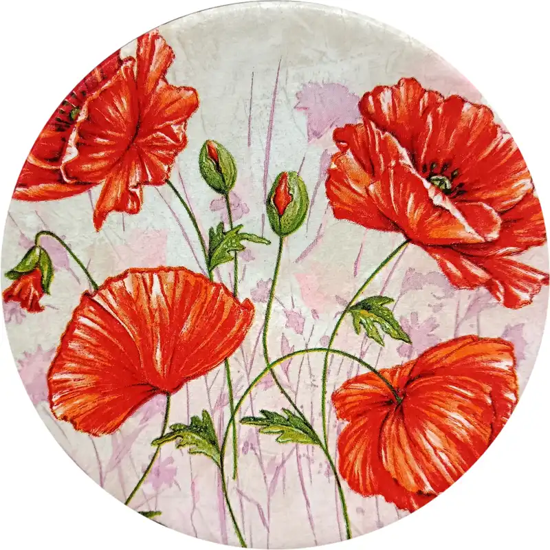 بشقاب دیوارکوب سفالی مدل بهار کد 8 مجموعه 2 عددی