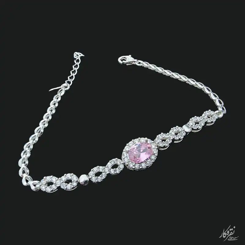 دستبند نقره زنانه مسعود جلالی نقره کار مدل 30682