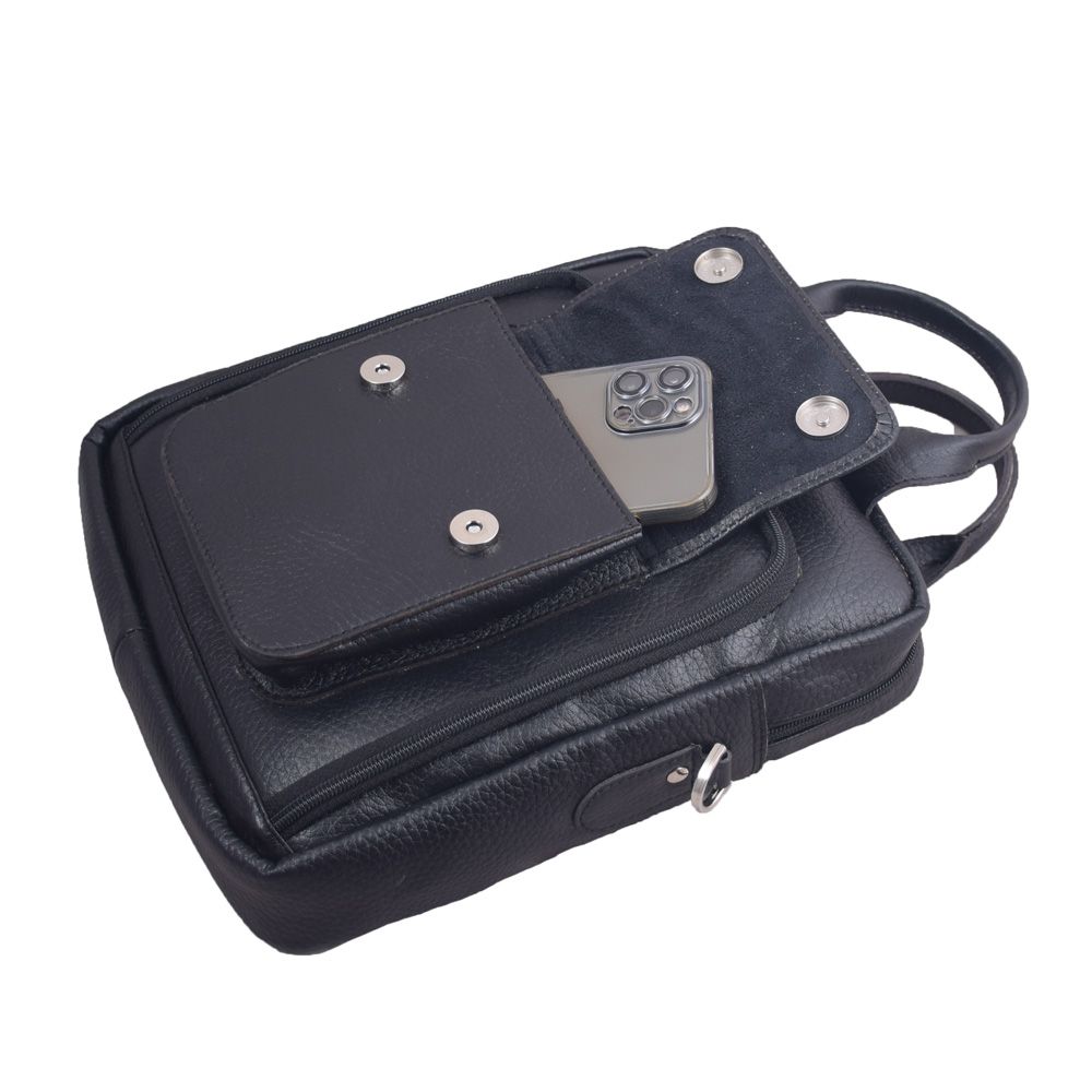 کیف دوشی دست دوز چرمی لیدوما مدل MA-10 -  - 10