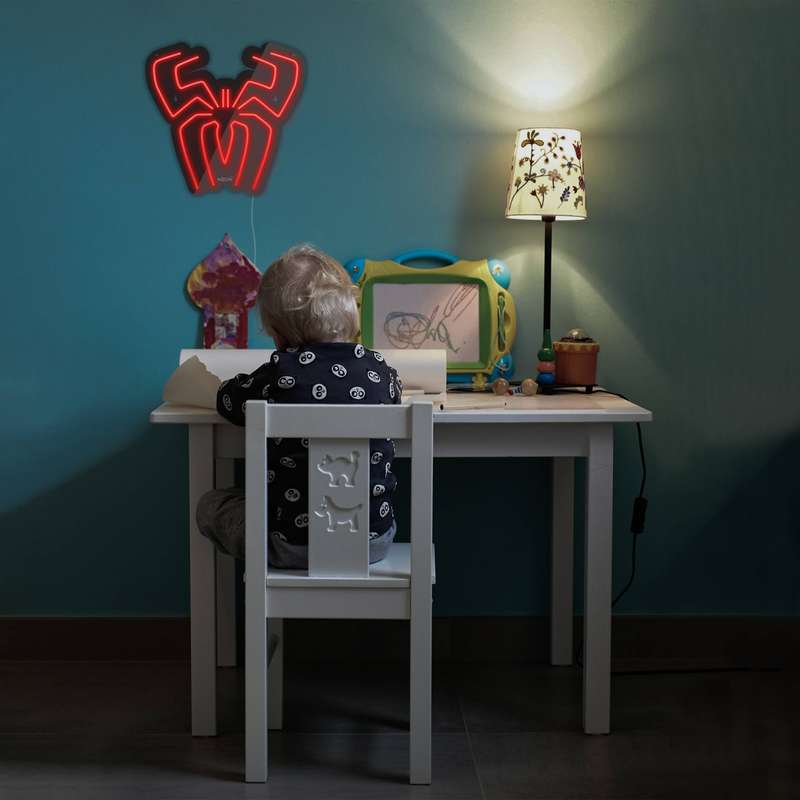 چراغ دیواری نئون دیزاین مدل Spider-BL_RD