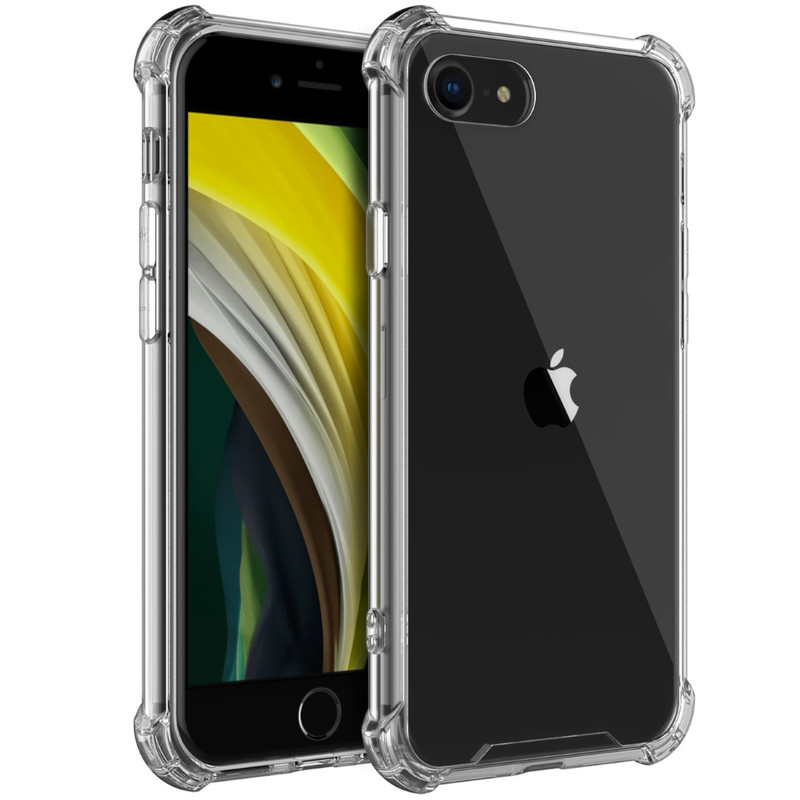 کاور مدل ژله ای مناسب برای گوشی موبایل اپل iphone 7 / 8 / SE2 / SE3 به همراه محافظ لنز دوربین