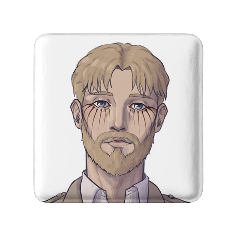 مگنت خندالو طرح زیک یگر انیمه اتک آن تایتان Attack on Titan مدل مربعی کد 18509