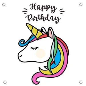 بنر تولد طرح اسب تک شاخ کد BnArt-08