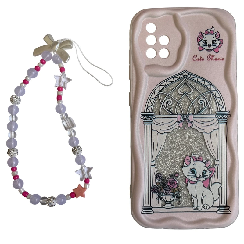 کاور مدل فانتزی طرح گربه کد 601 مناسب برای گوشی موبایل سامسونگ Galaxy A51 به همراه بند آویز 