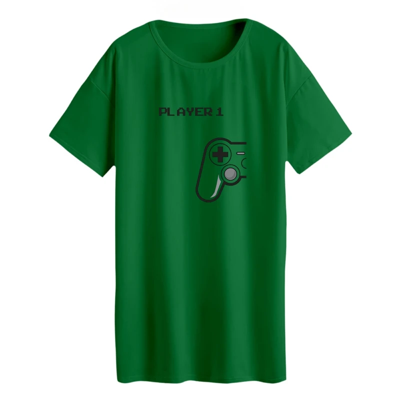 تی شرت لانگ زنانه مدل دسته بازی کد 2