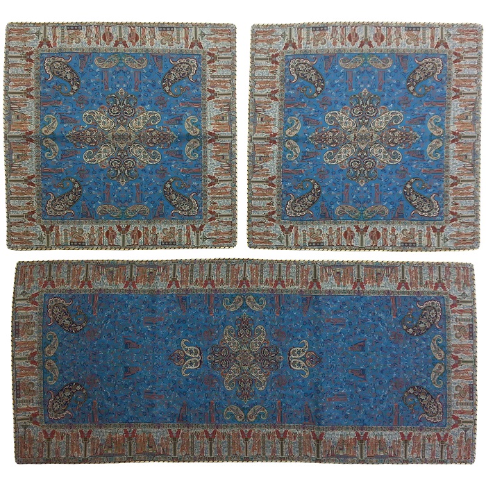 ست سه تکه رومیزی ترمه کد TRSETE19