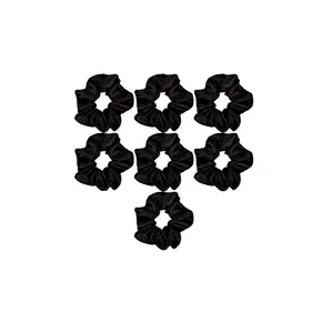 کش مو زنانه مدل اسکرانچی ساتن کد 00777 بسته 7 عددی