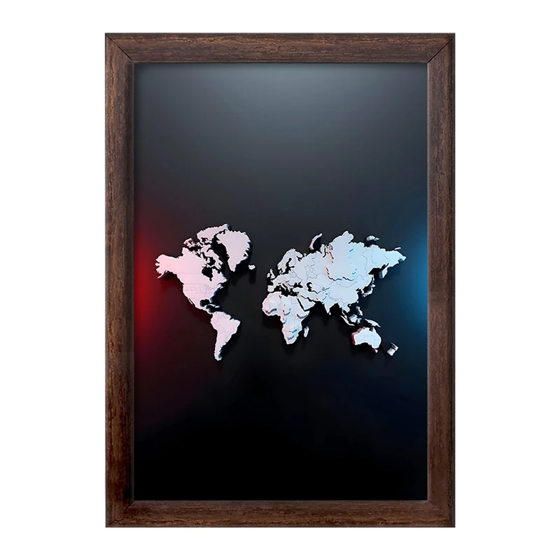 تابلو خندالو طرح نقشه ی جهان کد F6095