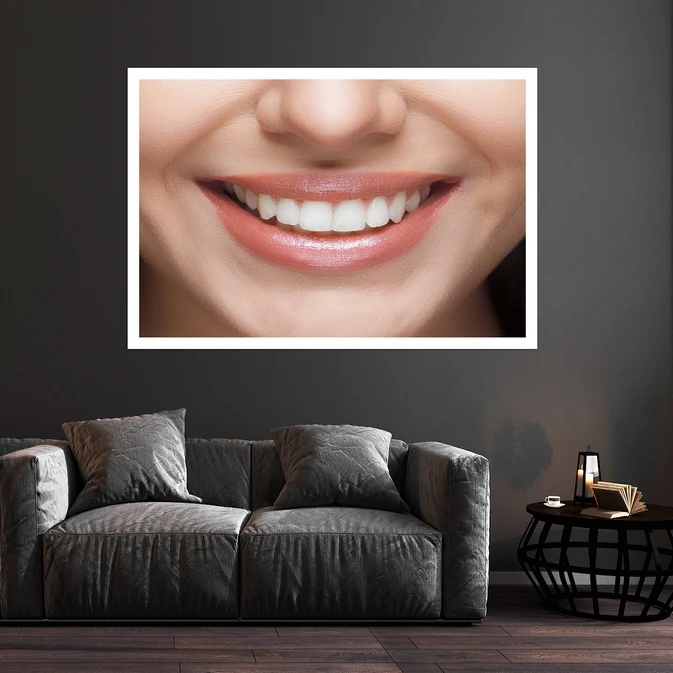 تابلو بکلیت طرح لبخند و دندانپزشکی مدل قاب شاسی W-s10121