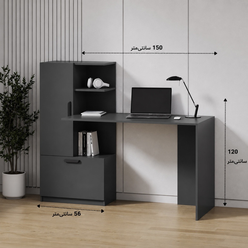 میز کامپیوتر مدل مدرن کد K120 سایز 120 