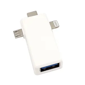 مبدل USB به لایتنینگ/ MicroUSB / USB-C کد M-01