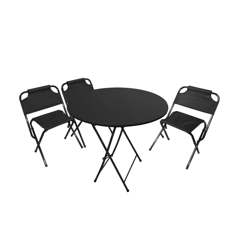 عکس شماره 2 : میز و صندلی سفری میزیمو مدل برزنتی پشتدار کد 7884 مجموعه 4 عددی