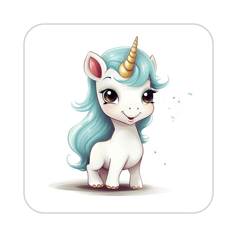 زیر لیوانی کاکتی طرح اسب تک شاخ و یونیکورن مدل mp31188