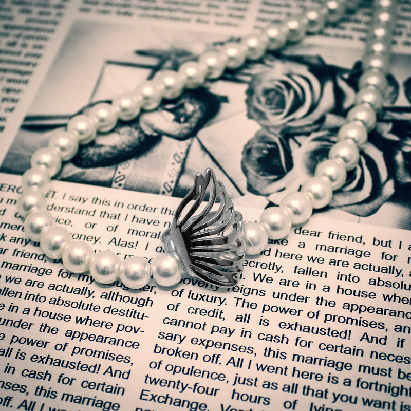 انگشتر زنانه طرح بال کد S126