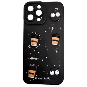 کاور طرح عروسکی برجسته مدل Coffee مناسب برای گوشی موبایل اپل iphone 13 Pro Max