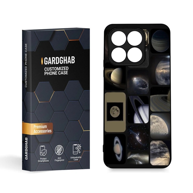 کاور گارد قاب مدل دورژله ای کهکشان مناسب برای گوشی موبایل آنر X8a 4G