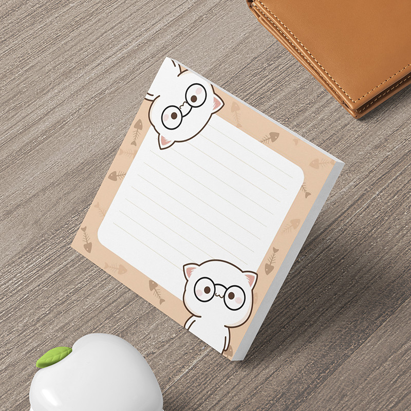 کاغذ یادداشت جیک جیک طرح گربه درسخوان به همراه پایه بوم