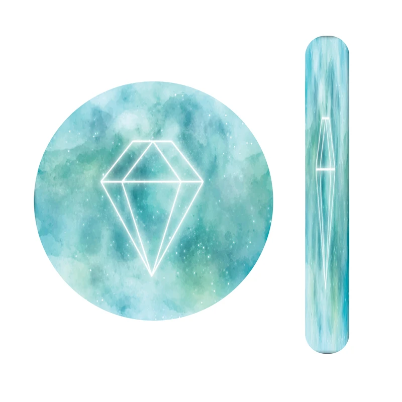 آینه آرایشی جیبی مدل الماس کد448  به همراه سوهان ناخن 