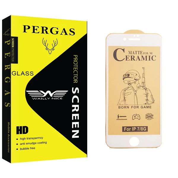 محافظ صفحه نمایش سرامیکی وایلی نایس مدل Pergas Glass مناسب برای گوشی موبایل اپل iPhone 8
