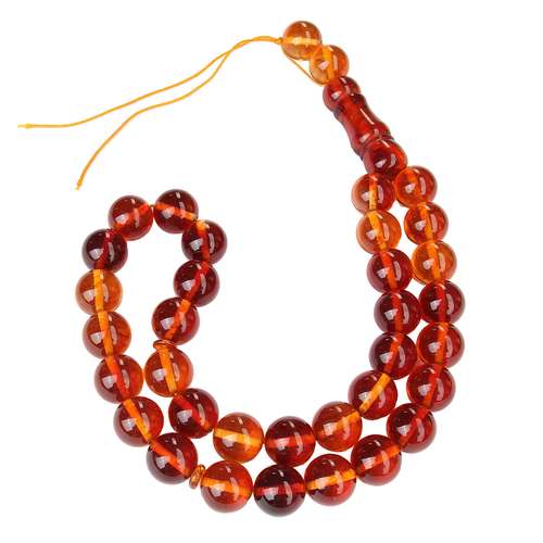 تسبیح بازرگانی میلادی مدل کهربا طبیعی کد T_380