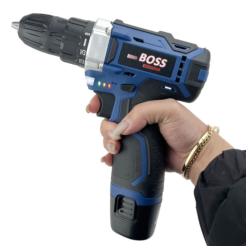 دریل پیچ گوشتی سه نظام 10 میلیمتری 18 ولت باس مدل BS1801 new مجموعه 28 عددی