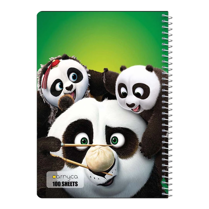 دفتر مشق 100 برگ سیمی کارنیکا طرح پاندای کونگ فوکار Kung Fu Panda کد 49715