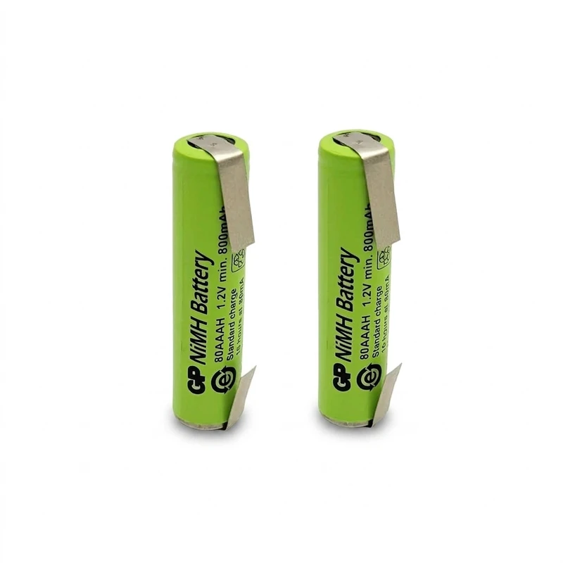 باتری نیم قلمی قابل شارژ جی پی مدل GP-800mAh بسته دو عددی