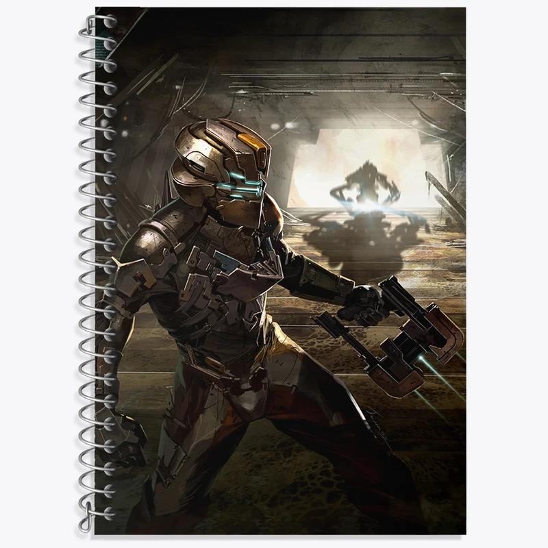 دفتر زبان 50 برگ خندالو مدل سه خط طرح بازی دد اسپیس (Dead Space) کد 35029