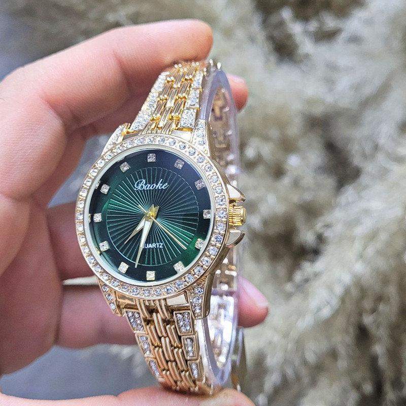 ساعت مچی عقربه ای زنانه مدل دورنگین کد st ساعت مچی عقربه ای زنانه مدل دورنگین کد st