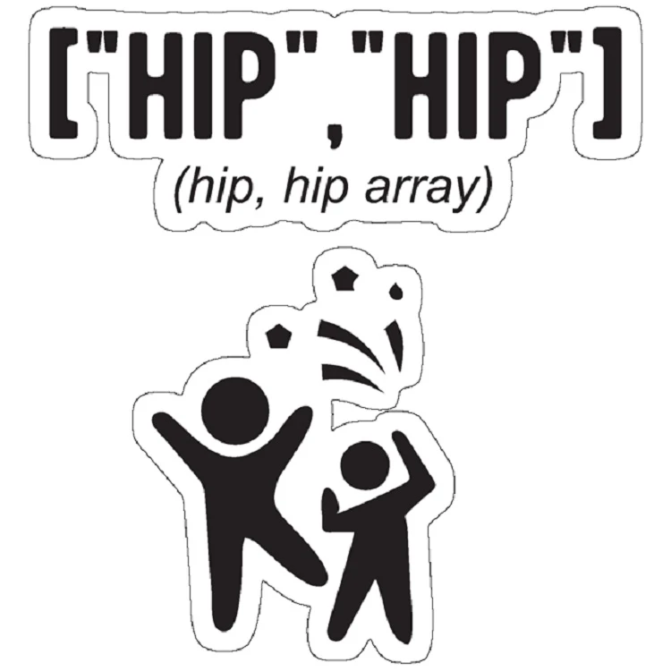 استیکر لپ تاپ مدل Hip, hip Array! - Funny Programming Jokes