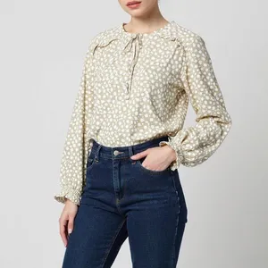 بلوز آستین بلند یقه گرد زنانه ال سی وایکیکی مدل Trtr125