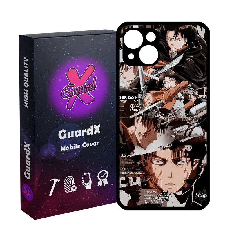 کاور گارد ایکس طرح لیوای انیمه مدل Glass10486 مناسب برای گوشی موبایل اپل iPhone 13