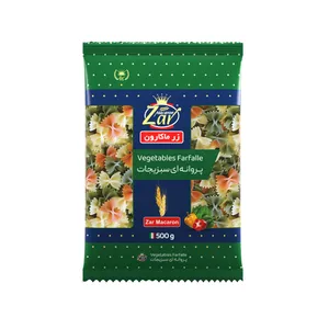 ماکارونی پروانه ای سبزیجات زر ماکارون مقدار 500 گرم