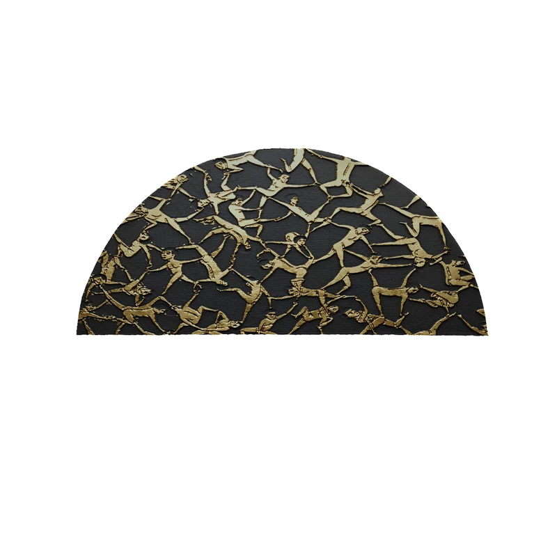 پادری مدل نیم دایره طرح کلاسیک کد 8814 سایز 90×45 سانتی متر