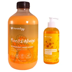 مایع دستشویی کرمی هندولوژی مدل PEACH & MANGO مجموعه 2 عددی