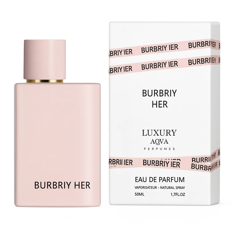 ادوپرفیوم زنانه لاکچری آکوا مدل BURBBRIY HER با رایحه گرم حجم 50 میلی‌لیتر