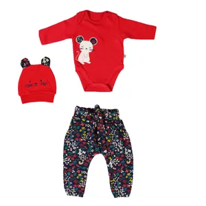 ست 3 تکه لباس نوزادی وچیون مدل cag428