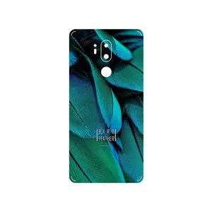 MAHOOT Green Feather Cover Sticker for LG G7 PLUS THINQ