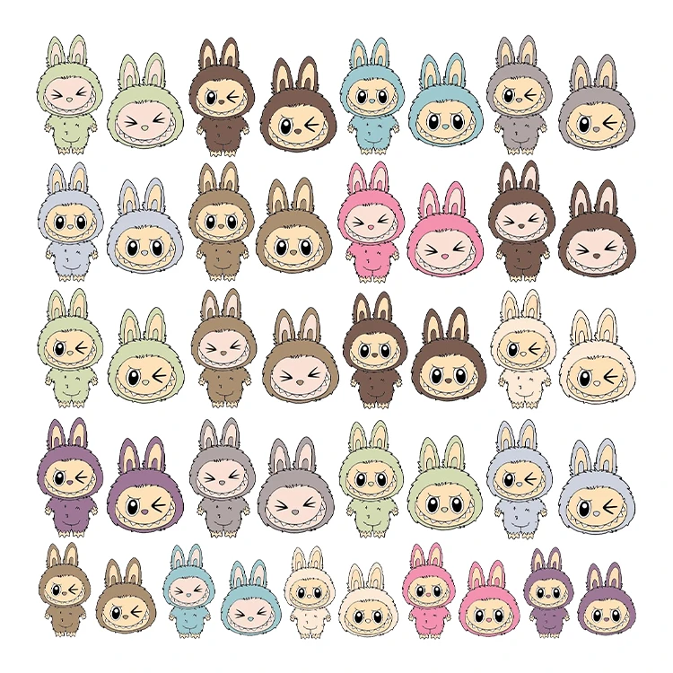 استیکر پارچه و لباس پاد آفرین مدل عروسک لبوبو کد S2338