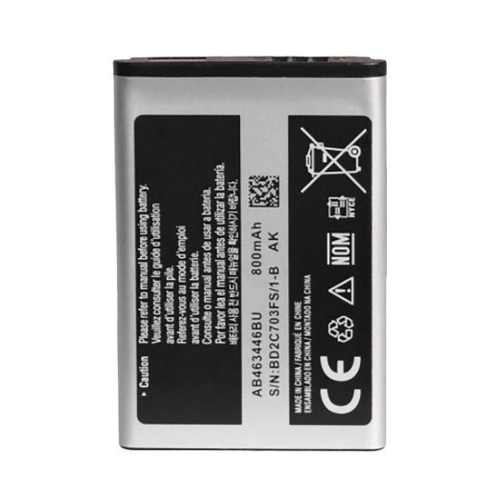 باتری موبایل مدل  AB463 با ظرفیت 800 میلی آمپر ساعت مناسب برای گوشی موبایل سامسونگ E250