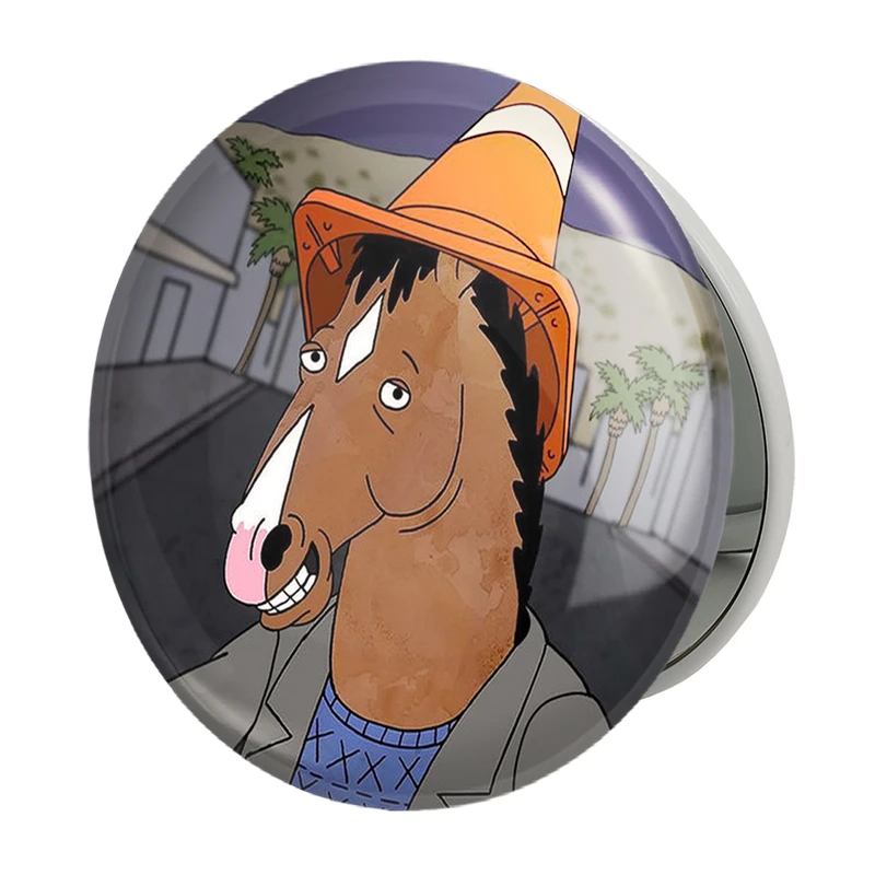 آینه جیبی خندالو طرح سریال بوجک هورسمن Bojack Horseman مدل تاشو کد 1135 