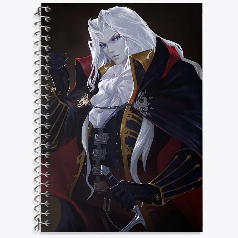 دفتر زبان 50 برگ خندالو مدل دو خط طرح بازی کسلوانیا (Castlevania) کد 35436